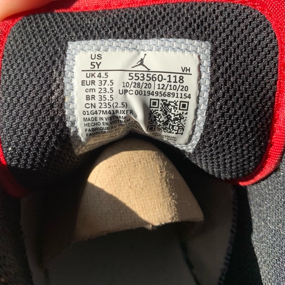 Air Jordan 1 Low “White Gym Red” GS - Picture 9 of 9